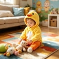 thumbnail image 3 of Faraee Baby First Halloween Duck Hooded Romper Footed Pants Set for Toddler Infant Boys Girls Dress Up Clothes, 3 of 5