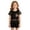 Black, variant on Toddler Girls Outfit Short Sleeve T Shirt With Leopard Print Patchwork And Ruffle Trim Sport Shorts Two Piece Fashion Sets Size 2-3T