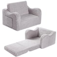 thumbnail image 1 of Sillas para niños MOMCAYWEX Sofá sherpa suave 2 en 1 para niños pequeños, 1 of 8