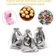 thumbnail image 2 of 100 Uds. Bolsa de joyería acrílica de 3,54 "x 4,72" con cordón dorado resistente bolsa de chocolate para dulces de regalo de Navidad para fiesta de boda (plata), 2 of 5