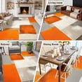 thumbnail image 5 of 6'x9' Area Rugs, Burnt Orange Indoor Outdoor Area Rug for Living Room Bedroom, Grey Modern Abstract Oil Painting Geometric Washable Bathroom Rugs Kitchen Floor Carpet Mats Home Decor Aesthetic, 5 of 8