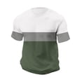 thumbnail image 5 of YueHuiYing Men's Spring/Summer Fashion Casual Loose-Fit Stretch Gym Home Wear Printed Striped T-Shirt Crew Neck Short Sleeve Top, 5 of 7