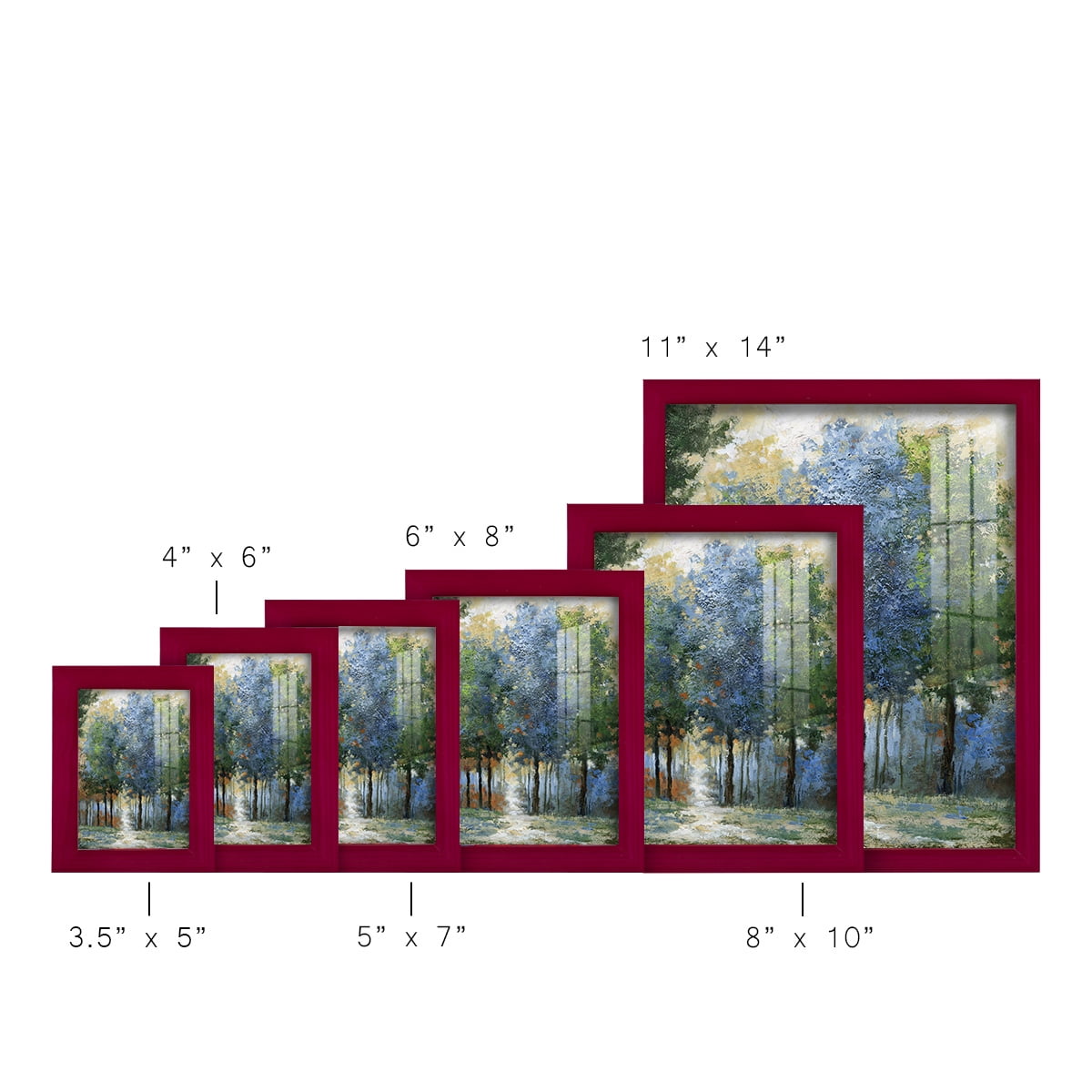 Afternoon Light -Framed Print w/glass-Cherry Red