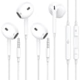 thumbnail image 1 of wonima11 2 Packs Wired Headphones Earbuds with Microphone, in-Ear Earphones Volume Control Headphones with Mic Compatible with iPhone/iPad/Android/Laptop/Computer and Other 3.5mm Jack Devices, 1 of 1
