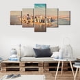 thumbnail image 3 of TISHIRON 5PCS Framed Canvas Wall Art Set,50"x24" Manhattan Skyline Downtown Canvas Art Decor, 3 of 7