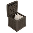 thumbnail image 5 of Suncast Elements Outdoor Resin Square Patio Storage Side Table, Java, 5 of 5
