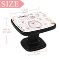 thumbnail image 3 of 4 Pcs Square Cabinet Handle Cupboard Knob Drawer Pulls Handle Owl Drawer Knobs with Screws Furniture Decoration, 3 of 5