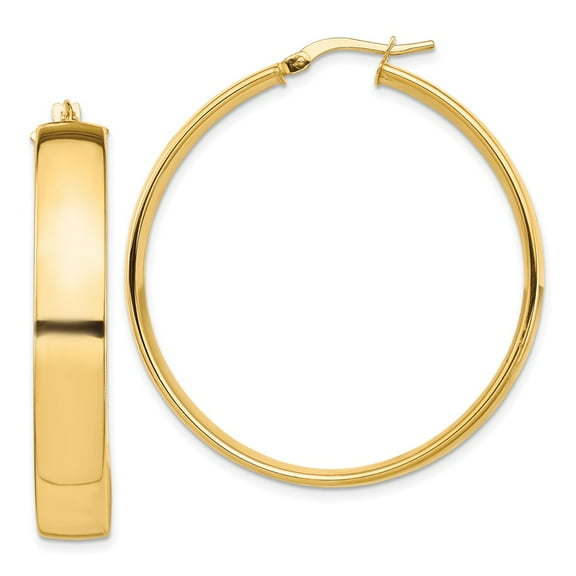 Primal Gold 14 Karat Yellow Gold 7mm Hoop Earrings