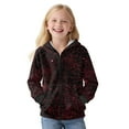 thumbnail image 2 of FKELYI Red Spiderweb Print Zip-Up Front Hoodie Kids Long Sleeve Sweatshirt Jacket Cosy Fall Winter Clothes with Pockets for Boys Girls 7-14 Years, L, 2 of 6