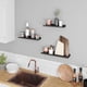 thumbnail image 5 of Estantes de Pared, Juego de 3 Estantes Flotantes, Metálicos, Estilo Industrial, para Decoración, Marcos de Fotos, Adornos, 6 Tornillos Incluidos para Montaje, Negro, 5 of 7