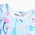 thumbnail image 6 of Disney Frozen Girls Dresses Elsa Blue Casual Floral Flower Flowy Summer Vacation Beach Dress Gift Set Toddlers Kids 3-4T, 6 of 10