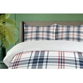 thumbnail image 4 of Ambesonne Fashion Duvet Cover Set, English Tartan Motif, 2-Calking, Violet Blue Orange White, 4 of 7