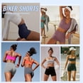 thumbnail image 4 of Pantalones cortos moteros QGGQDD de cintura alta, 3/5/8, negros para mujer, paquete de 3, 4 of 5