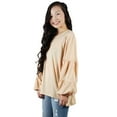 thumbnail image 2 of Casual Womens Long Lantern Sleeve Soft Loose Boxy Blouse Shirt Tops, 2 of 5