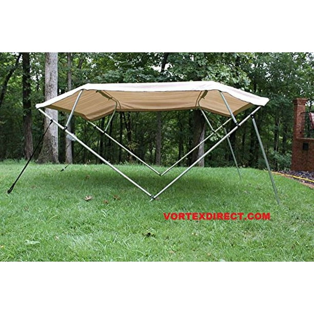 Vortex Tan/Beige 4 Bow Bimini Top 6' Long, 7984" Wide, 54" High