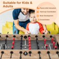 thumbnail image 4 of GVN 54 Inches Full Size Foosball Table with Legs 2 Balls and 2 Foldable Cup Holders for Kids Teens Adults-Natural, 4 of 10