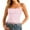 Pink, variant on Boho Tops for Women One Shoulder Collar Lace Trim Inner Layer Womens Shirts Tops,Coffee,L