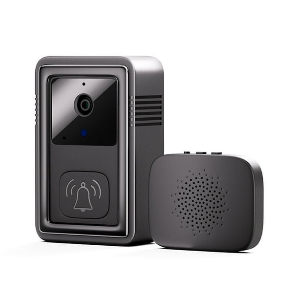 Timbre WiFi de bajo consumo con videoportero, visión nocturna HD, audio bidireccional, timbre de seguridad para el hogar inteligente, sonido Dingdong, funciona con pilas.