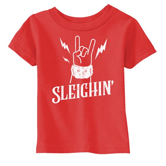 Toddler Funny T Shirts Sleighin Sarcastic Santa Claus Graphic Novelty Tee For Young Kids