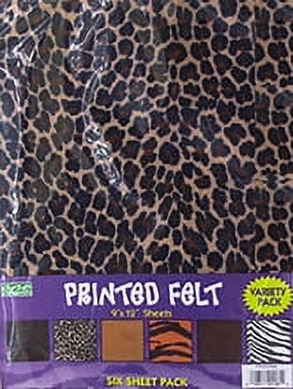 Printed Felt Variety Packs, 9" x 12", 6/Pkg