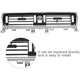 thumbnail image 3 of Rejilla de ventilación del aire acondicionado central de la consola del automóvil para 5 Series GT F07 528 535 2010-2017 64229142584 (estándar), 3 of 5