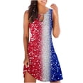 thumbnail image 2 of Wycnly Formal Dresses for Women 4th of July Fashion Keyhole Patriotic Tunic Tank Short Dresses Sleeveless Crewneck Independece Day Graphics 2024 Summer Mini Dress Pink m, 2 of 5