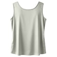 thumbnail image 5 of Silk Satin Tank Top for Women Summer Camisole 2026 Sleeveless Blouse Dressy Casual Shirt Outfits Green S, 5 of 5