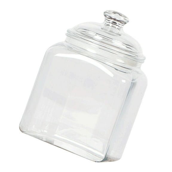 WRISTBIQUE Black Sugar Container Large Jar With Lid Transparent For Kitchen 1Set