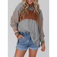 thumbnail image 2 of Blusa Dokotoo para mujer, manga larga, casual, holgada, gris, 2 of 8
