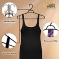 thumbnail image 2 of Quality Hangers Heavy Duty Black Plastic Hangers 40-Pack with Swivel Hook | 7mm Thick Non Slip Coat Hangers with Accessory Bar | Ideal Clothes Hangers Plastic for Everyday Use | 17 Inches (40, Black), 2 of 6