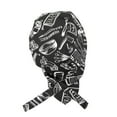 thumbnail image 5 of Unisex Kitchen Catering Chef Tie Back Hat Cap Headwrap para Restaurante, Cafetería, Bakery Cook Waiter, 11 Pattens para Elegir , Cuchillo tenedor shamjiam Casquillo del cocinero, 5 of 5
