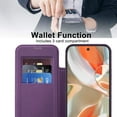 thumbnail image 3 of Dteck Magnetic for Google Pixel 9 Pro XL Case 2024, Compatible with MagSafe, Full Body Flip Folio Wallet Case with FID Blocking Card Slot, Anti-Scratch Clear Back Cover for Pixel 9 Pro XL,Purple, 3 of 6