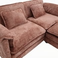 thumbnail image 5 of Modern Chenille Fabric Oversized Double Sofa 76.77*29.53*31.10inch with Footstool, 5 of 23