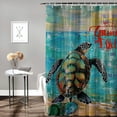 thumbnail image 2 of Orinice Sea Turtle Shower Curtain Nautical Beach Ocean Bathroom Decor Shower Curtain Fabric Polyester Waterproof with Plastic Hooks  60x72, 2 of 7