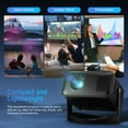thumbnail image 3 of Portable Projector with Built-in Battery, Outdoor Movie Projector for Camping, Backyard, Bedroom, Mini Projector, 3 of 11