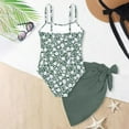 thumbnail image 6 of Girls Swimsuit One Piece Girls Swimsuit One Piece Bathing Suit Crossed Back Straps Swimsuits Contrast Trim Girl Swimwear with Belt 9-16 Years, 6 of 9