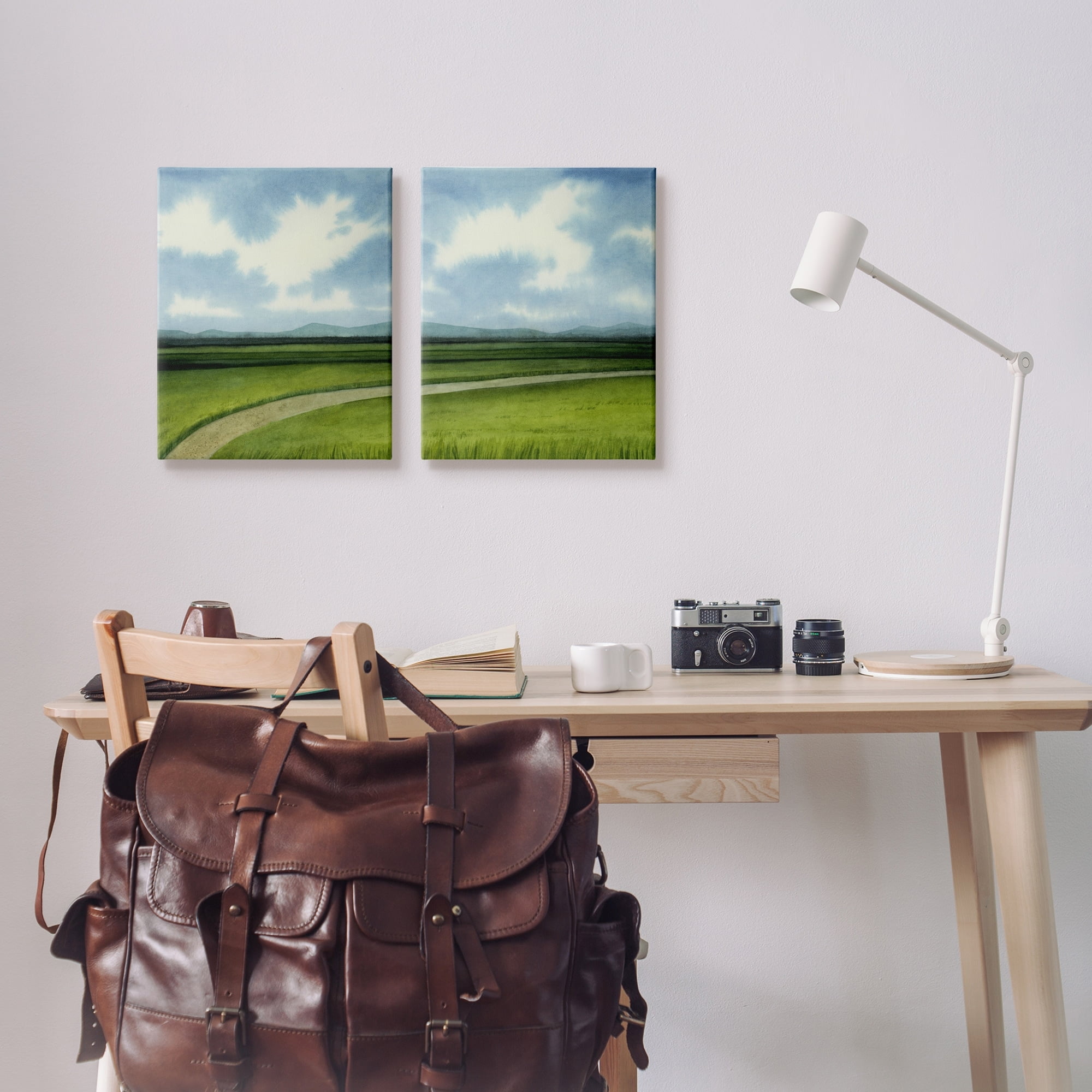 Stupell Industries Rural Cloudy Countryside Green Fields Design, 16 x 20, Design by Grace Popp