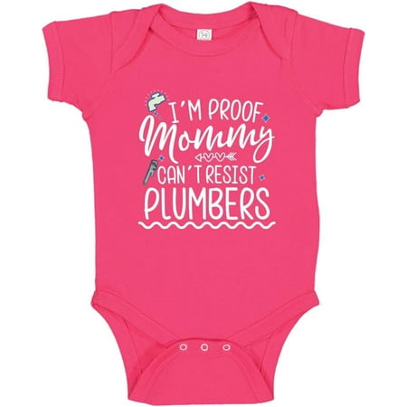 

Plumber Baby Clothes I m Proof Mommy Can t Resist Plumbers Bodysuit One Piece or Toddler T-Shirt
