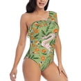 thumbnail image 3 of Sikiie Snake And Floral Print Women One Piece Swimsuits Tummy Control One Shoulder Bathing Suits Ruffle Swimwear, From S to XXL-Large, 3 of 6
