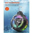 thumbnail image 6 of Ortiza Bluetooth Shower Speaker, Portable Bluetooth 5.3 Speaker, IPX7 Waterproof, RGB Ambient Lighting, with Strong Suction Cup, Mini Stereo Sound, Ideal for Bathroom, Party, Travel, Beach, 6 of 7