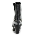 thumbnail image 4 of Ferwind Women's Mid-Calf Boots Strappy Studs and Rhinestones Adult Black  6, 4 of 8