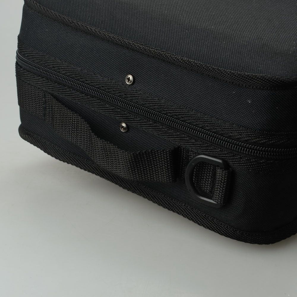 IVV Lockable Rectangle Violin Bag, Black Portable Nylon Storage Case with Soft Lining and Hygrometer, 30.31"L x 10.24"W x 4.72"H
