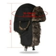 thumbnail image 2 of Warm Fur Trapper Ski Hat Russian Ushanka Winter Hats Winter Cap RED, 2 of 8