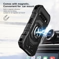 thumbnail image 5 of Compatible for Kyocera DuraForce Pro 3 Case w/Tempered Glass Screen Protector [Military Grade] Ring Car Mount Kickstand Shockproof Hard Phone Case - Black, 5 of 7