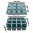thumbnail image 1 of Bandeja de hielo de silicona de 12 cubitos con tapa: molde de hielo flexible for preparar cola de gallo, whisky, caldo y comidas transparentes, 1 of 2