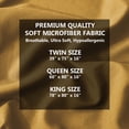 thumbnail image 5 of Alazuria Fitted Bed Sheet, Soft microfiber, All around elastic up to 16" deep Gold Sand color Queen size ( 80" x 60" ), 5 of 5