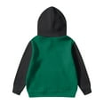 thumbnail image 5 of GDREDA Chandails à Capuche et Chandails en Molleton de Mode pour Filles Garçons Veste à Capuche Patchwork Chandail en Molleton Enfant Tout-Petit chandail Vert Foncé, 9-10 Ans, 5 of 5