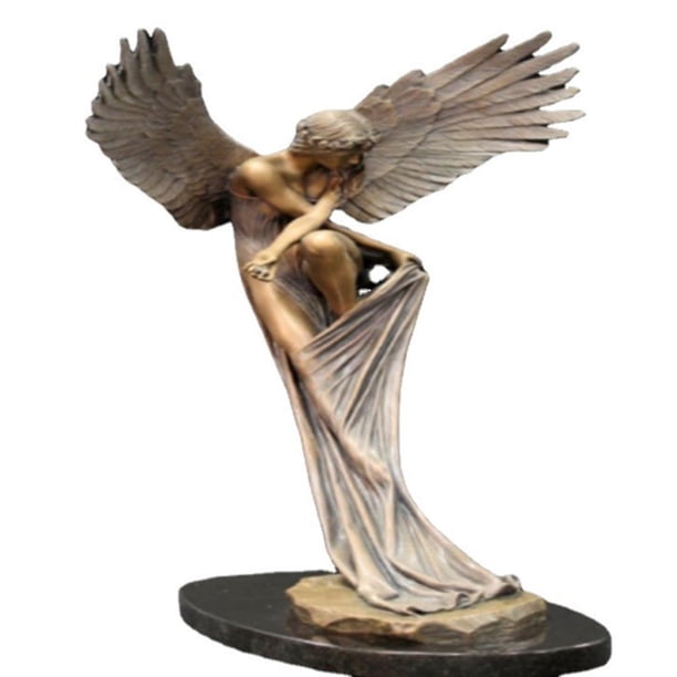 Escultura De Ángel De Resina Figuras De Ángel Creativas Para Oficina Iglesia Decoración Duradera Para El Hogar Adornos De Arte Vogacara HA035415-00