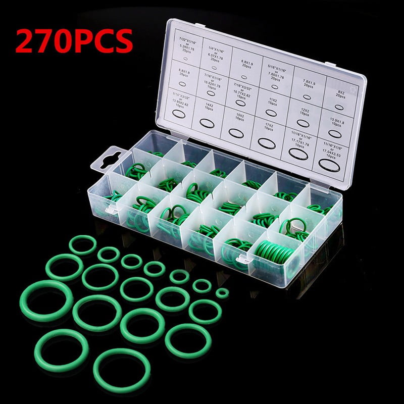 270x 18Sizes AC A/C System O-Ring Gasket Seals Washer Rapid Seal Repair Tool Kit 