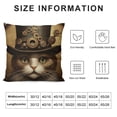 thumbnail image 5 of JRXY Throw Pillow Covers Fantasy Steampunk Retro Steam Punk Grunge Animal 3D Elements Old Subculture Antique Miscellaneous Decorative Square Cushion Cases for Couch Bed Home Decor  White, 5 of 5